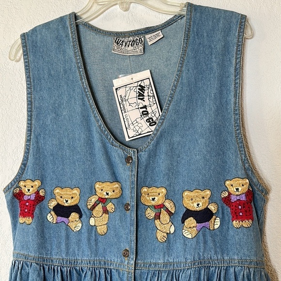 Vintage teddy bear jumper dress Way to Go Worldwide Clothing - Picture 2 of 11